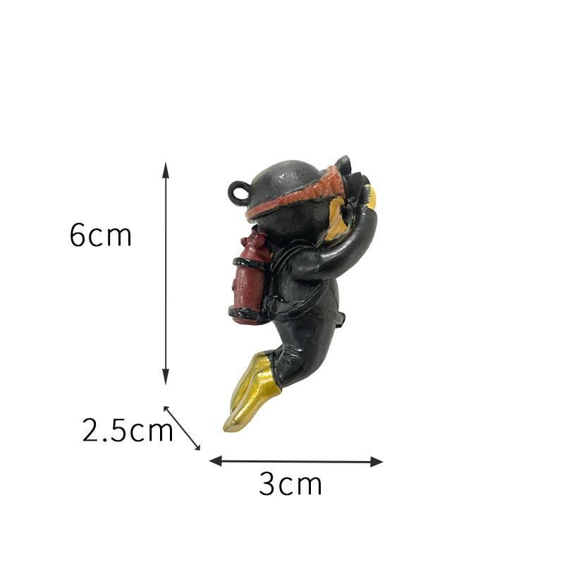Kawaii Frogman Aquarium Ornaments Interesting Floating Decoration Simulated Mini Diver Fish Tank Aquarium Accessories