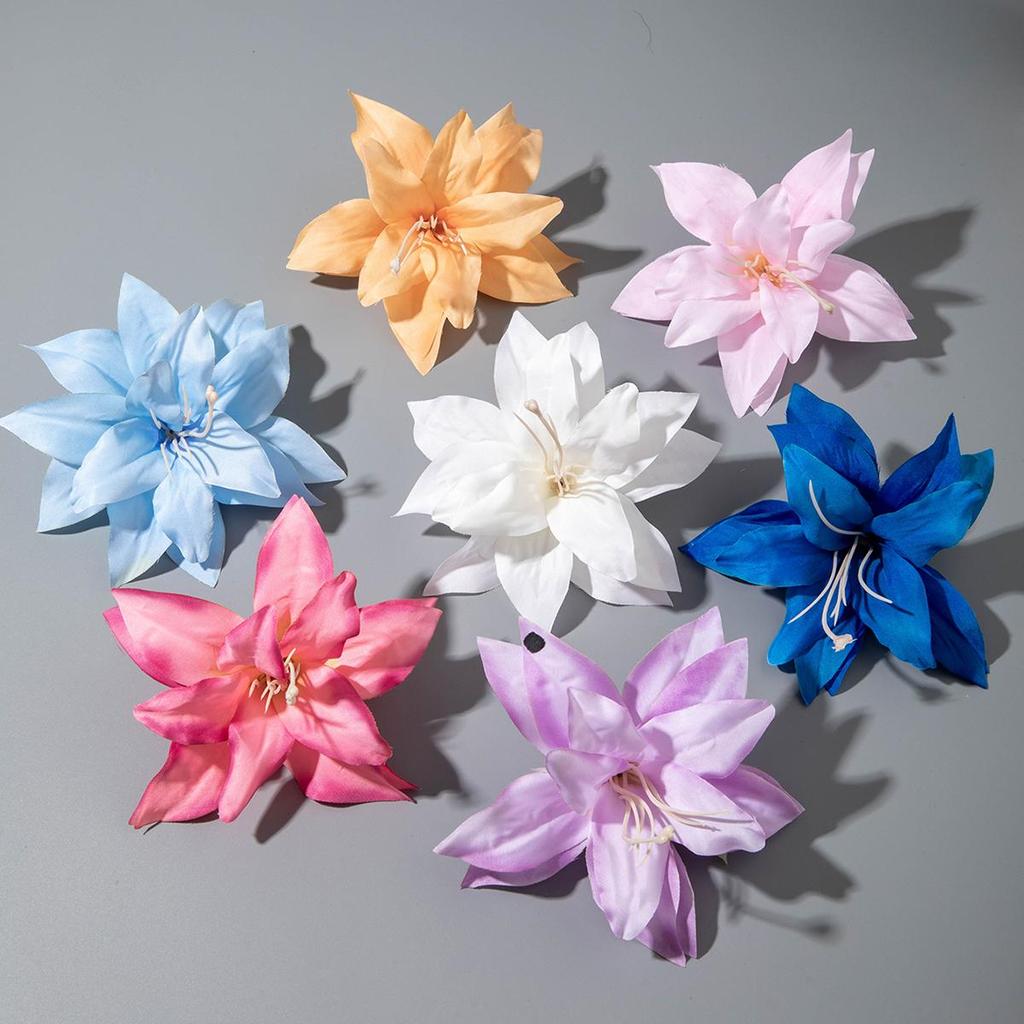 Sommer Neu Simulation Polyester 3D Lilienblume Haarspange Damen Accessoires Blickfang Reise Essentielle Accessoires