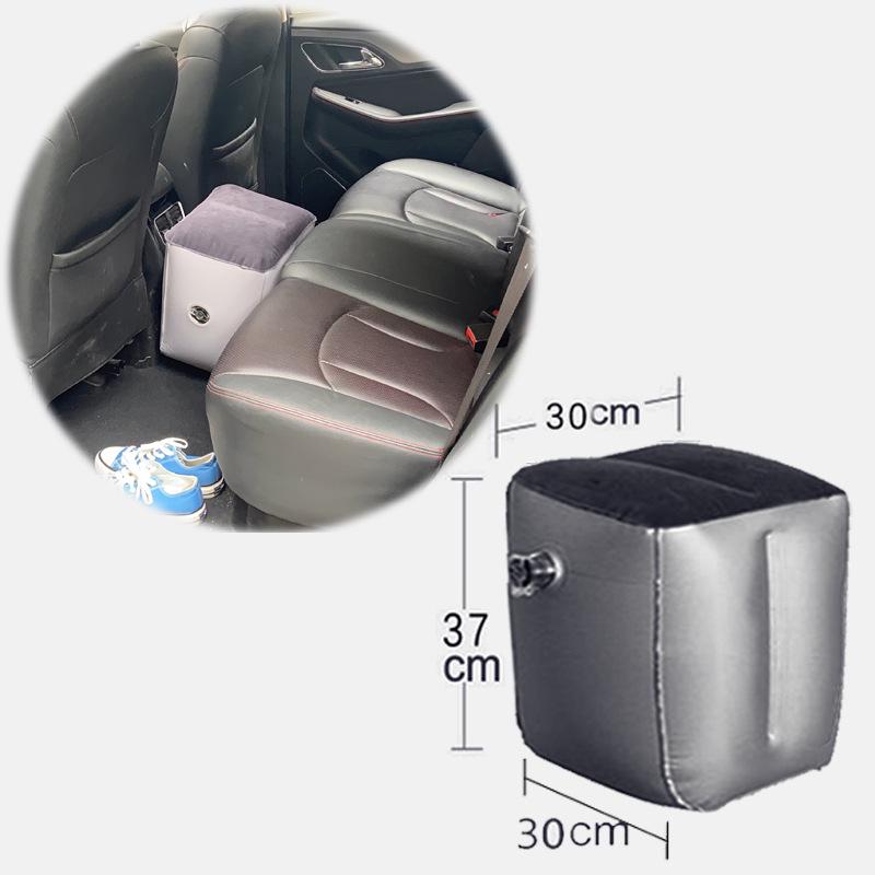 Inflatable Car Bed and Footrest for Rear Seat Use In Sedans and SUVs