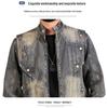 Xintang Men's Heavyweight Gradient Denim Jacket - 2024 Retro Workwear Edition