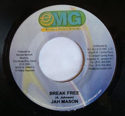 Disque 7 pouces JAH MASON / ROSLYN - Break Free / Two Kisses AUCUN Elogic Music Gr 2005 Jamaïque Reggae, Ska & Dub Occasion