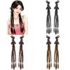 2pcs Sweet Twist Braid Hairpiece Handmade Girls Bow Wig Hairbands for Women
