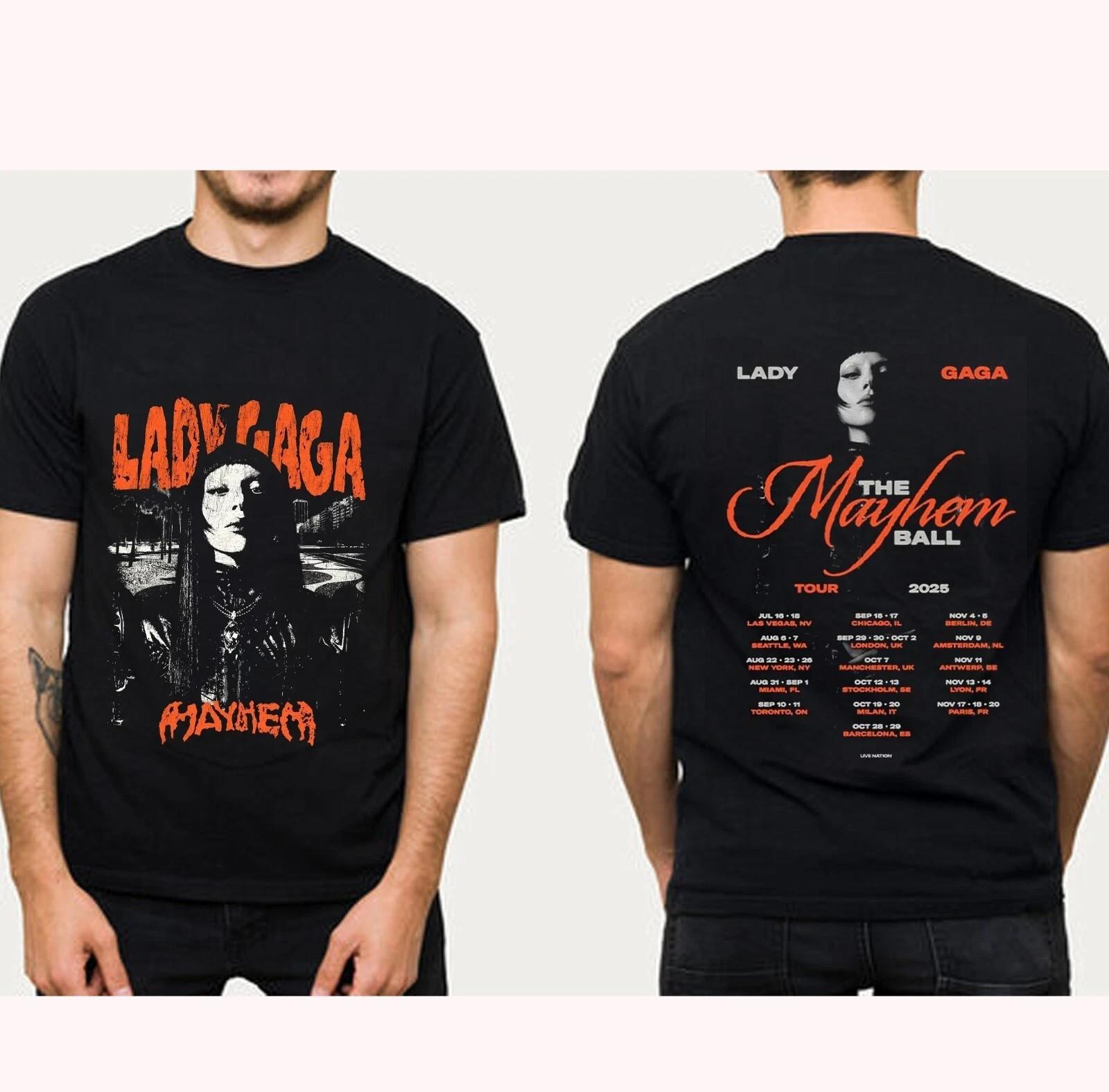 Унисекс Футболка Lady Gaga The Mayhem Ball Tour 2026 XXL