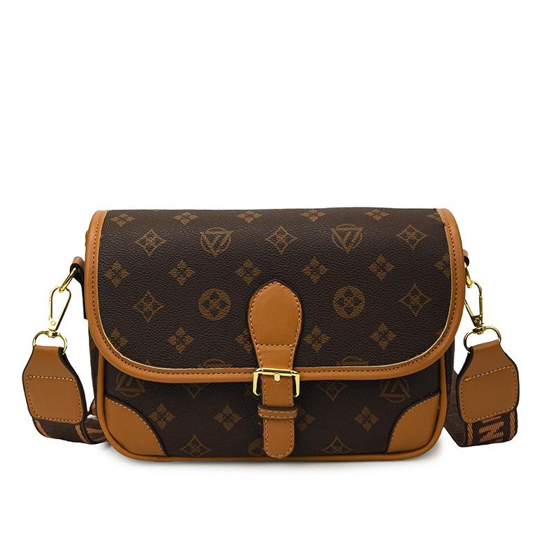 New Classic Texture Crossbody Bag Versatile Crossbody Bag High-End Underarm Bag Nurse Bag Wide Shoulder Strap Bag