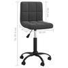 Vidaxl Swivel Office Chair, Black, Upholstered with Velvet
