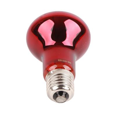 60W RS Infračervená topná lampa pro plazy Vynikající 24hodinový zdroj tepla Červené žárovky pro želvu, vousatou agamu, ještěrku