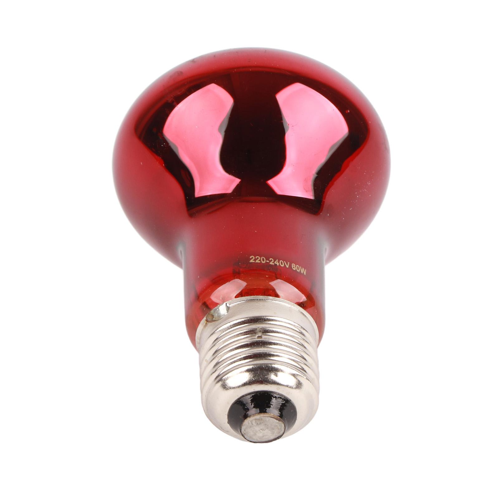 Konnwei Red 60W Rs Infra Reptile Heat Lamp Excellent 24 Hour Heat Source Heat Lamp Bulbs For Turtle Bearded Dragon Lizard