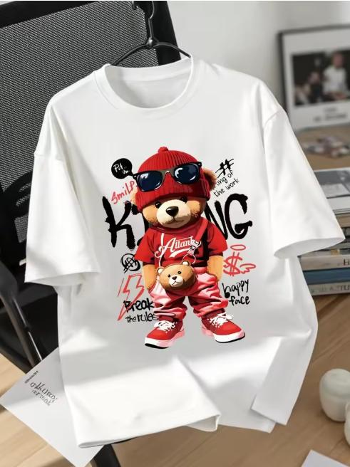 Hip Hop Style Printed Anime Cottont Shirt 2026new Unisex Unisex Casual Loose Fit Short Sleeve Top Breathable Comfortable Summer Tee
