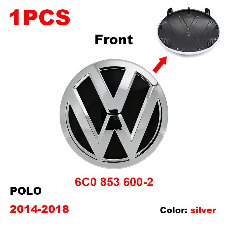 MPSGW1 1pcs 6C0 853 600 For VW Polo 2014-2018 Car Logo Emblem Hood Front And Rear Tail Mark Rear Badge Modification Accessories