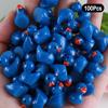 100Pcs Cartoon Cute Mini Luminous Little Duck Home Decor Resin Crafts Miniatures Ornaments Kawaii Desktop Decoration Gifts