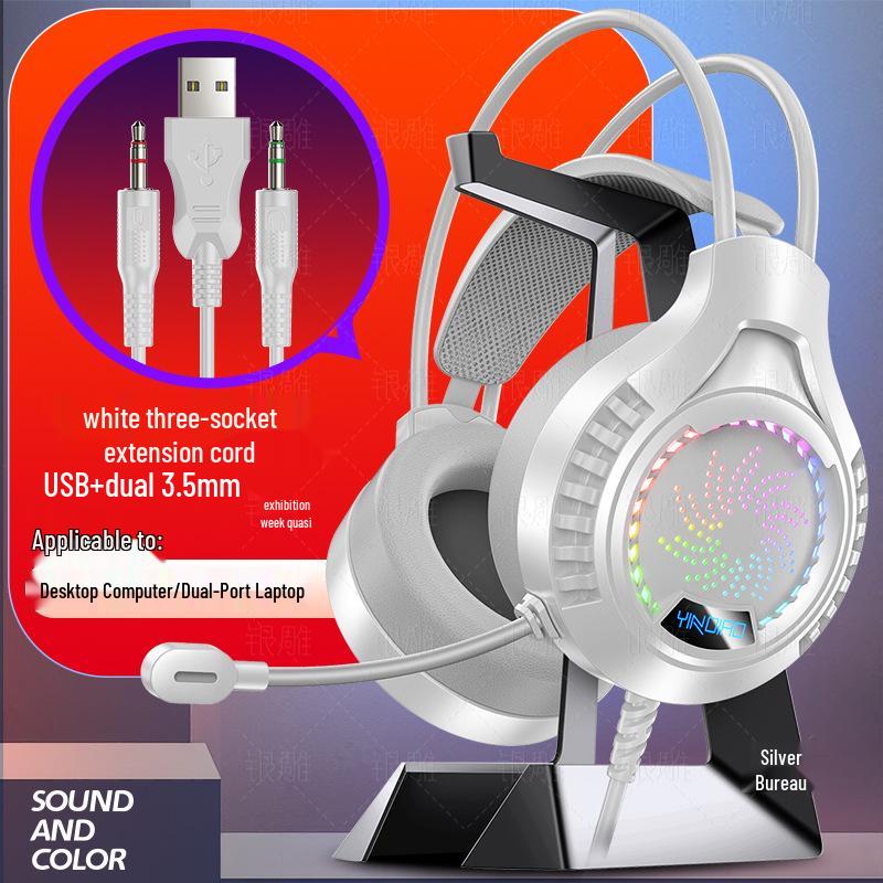 Q7 Wired Luminous 7.1 Surround Sound USB Gaming Headset (Over-ear)