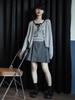 Retro Gray Knitted Cardigan Set - 2025 Autumn Women's Collection