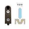 Keken Sales Replacement Door Car for Wooden Sliding Doors MD Color Width 17 X Height 50 X Length 56 Mm Rail Sliding Door 1 Piece Y-shaped KHWD6-Y35