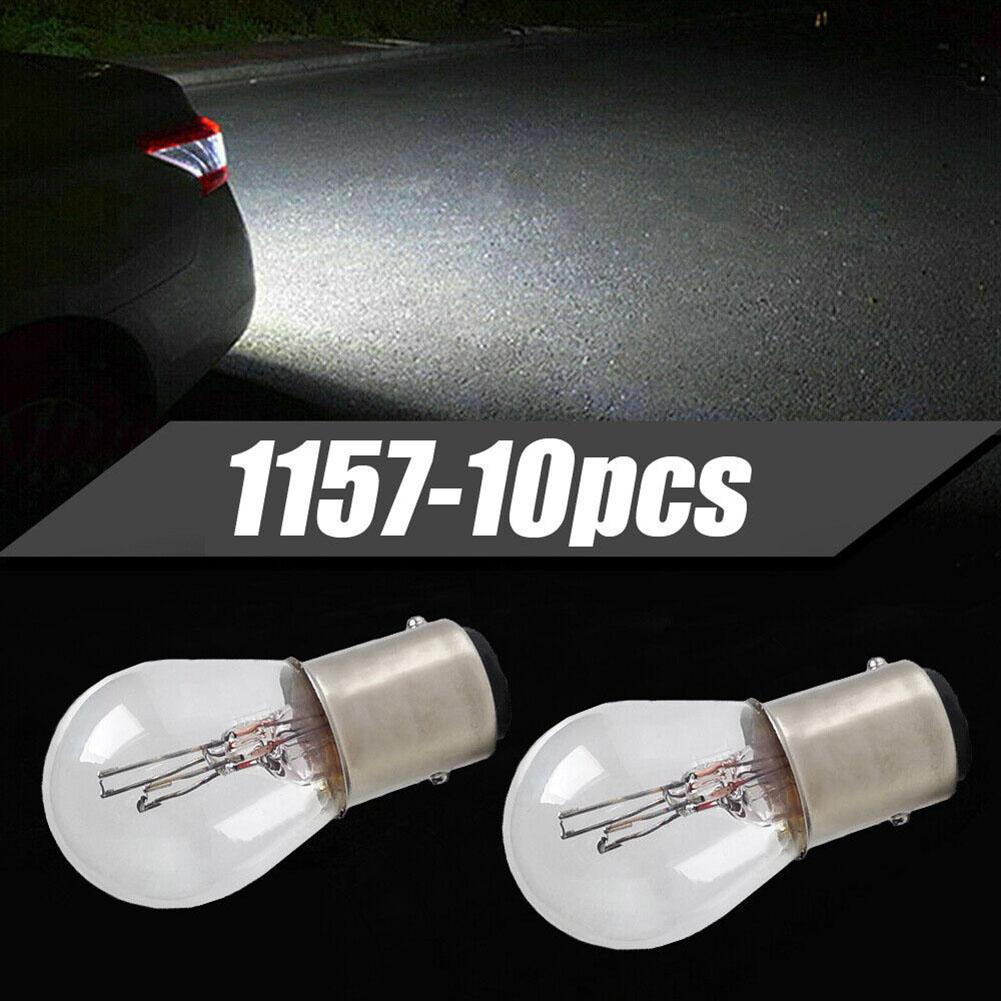 10pcs 1157 Light Bulb Auto Car Brake Stop Signal Turn Reverse Tail Lamp S25 12V Truck Motorcycle Battery Car Brake Lights Bulb
