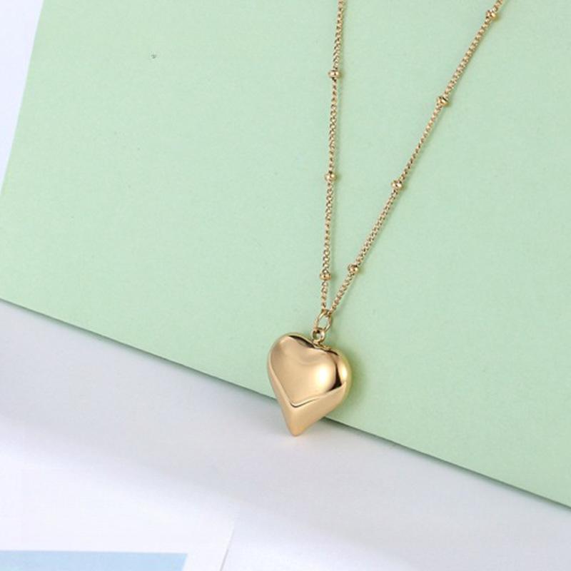 Temperament Love Necklace Ins Korean Simple Fashion Collarbone Chain Accessories Women'S High-End Sense Stacking Quality