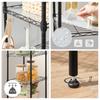 SONGMICS Rack Width 40CM Steel Rack 5 Tier Gap Storage Shelf Slim Kitchen Cart Bathroom Storage Storage Rack Height Adjustable Stylish Shelf Depth 30
