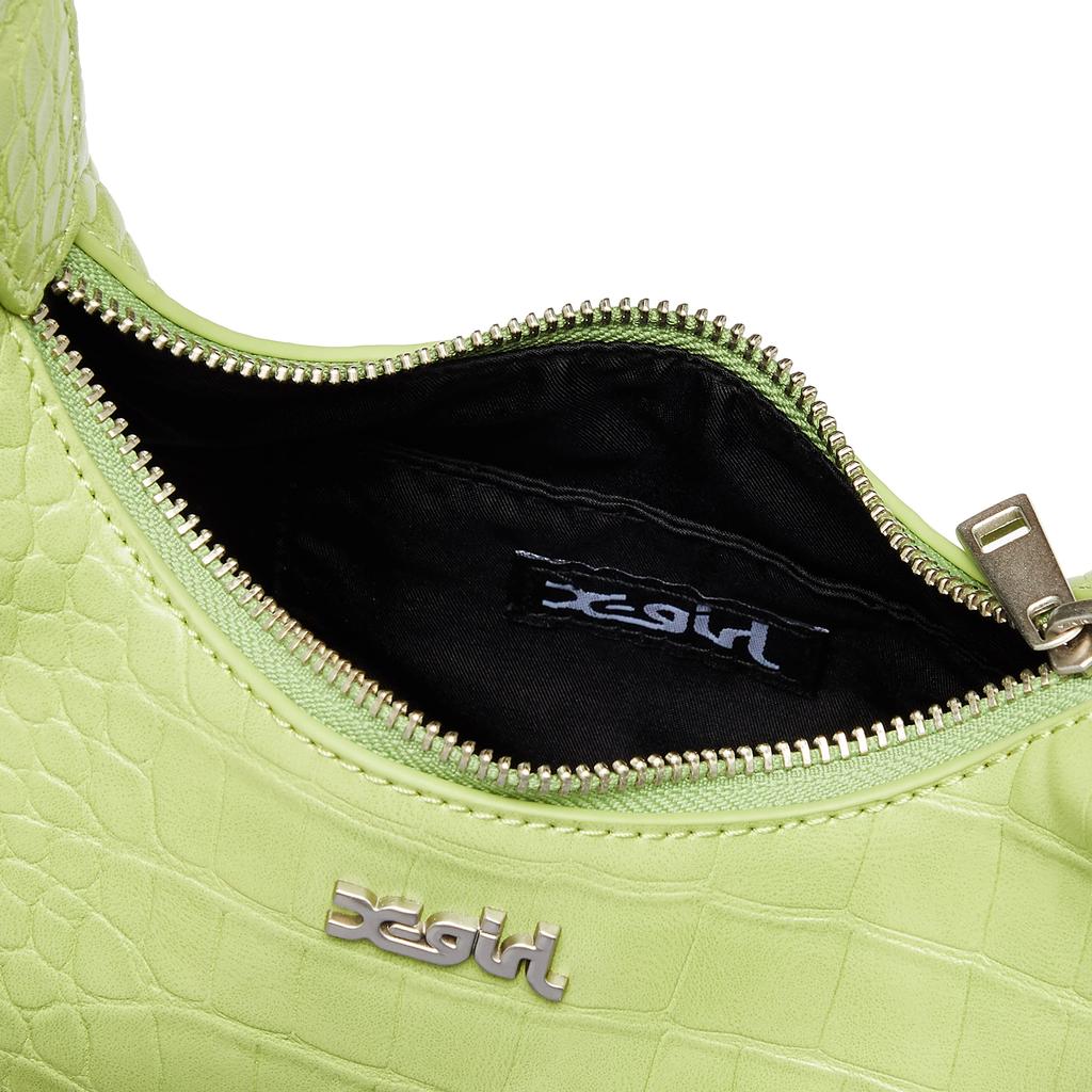 Bag FAUX CROC MINI HAND BAG LtGREEN [X Girl] Women's