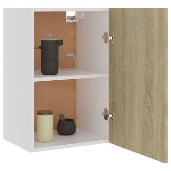 VidaXL Wall-mounted Cabinet "Lyon" Sonoma Oak 39.5 X 31 X 60 Cm Engineered Wood 801255