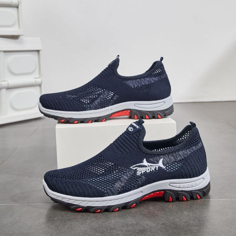 2026 New Summer Sneakers for Men Mesh Casual Shoes for Men Lightweight Soft Sole Vulcanized Shoes Breathable Slip on Men's Shoes