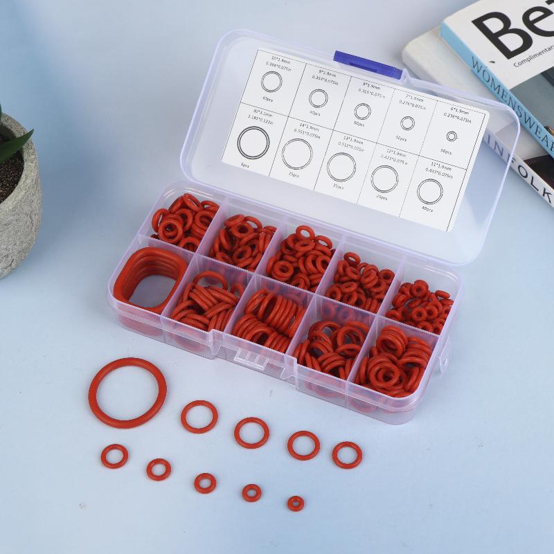 270/351Pcs Nitrile Rubber Round Gasket Sealing O Ring Set Elastic Oil Resist Washer Gaskets Seals For Faucet Plumbing Repair