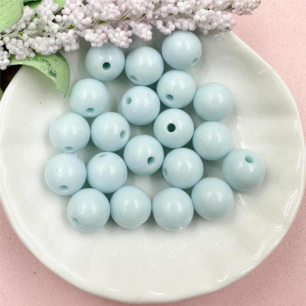 Handmade Materials 6mm-16mm DIY for Jewelry Production 100-10Pcs Fashion Beads Acrylic Bead Colorful Circular Beads  Beads