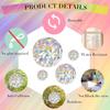 Ouligay 33pcs Prism Window Decals to Prevent Bird Strikes Prevention Window Stickers for Birds Anti-Collision Circle Windows Clings for Bird Rainbow