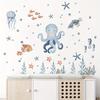 Cartoon Octopus Marine Animal Wall Stickers for Bedroom Living Room Decor Nursery Home Decoration Decals