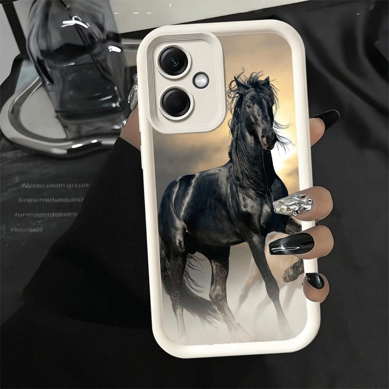 Phone Case for Xiaomi Redmi Note 15 14 13 Pro Plus Black Horse Galloping Shell 12S 11 11S 11T 5G 14S Soft Silicone Funda