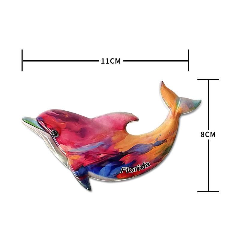 

Creative Marine Animal Fridge Magnets - Dolphin Souvenirs from Mauritius, Florida, and Bali