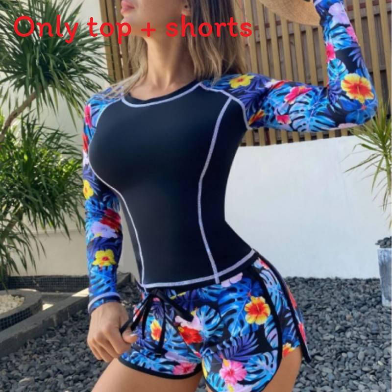Costume da Bagno da Ragazza a Manica Lunga con Protezione UV per Sport Acquatici