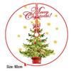 Creative Cartoon Print Christmas Tree Skirt - Festive Home & Party Decoration