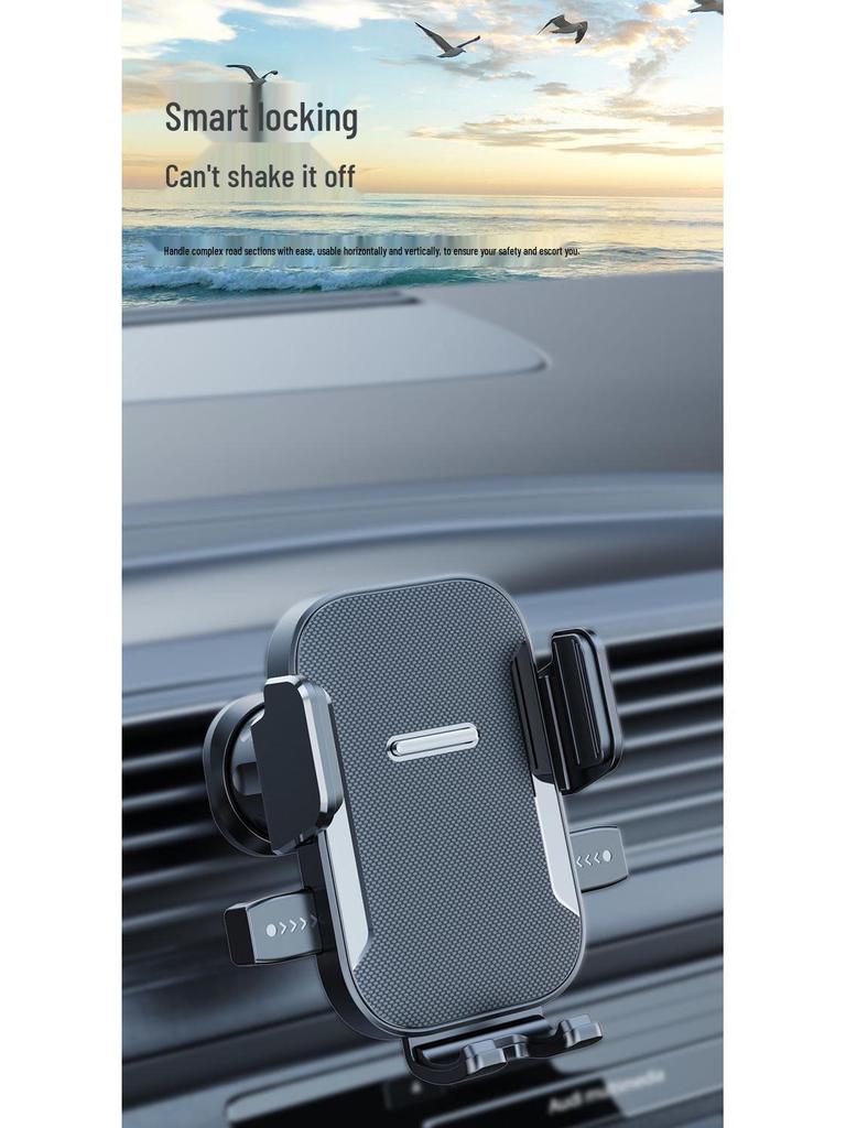 Multifunctional Car Phone Holder with Suction Cup & Air Vent Mount