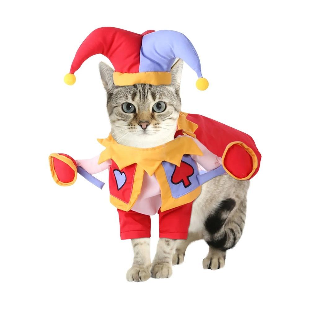 Clown Pet Halloween Cosplay Christmas Funny Outfits Clothes New Dress Hoodie for Puppy Dogs