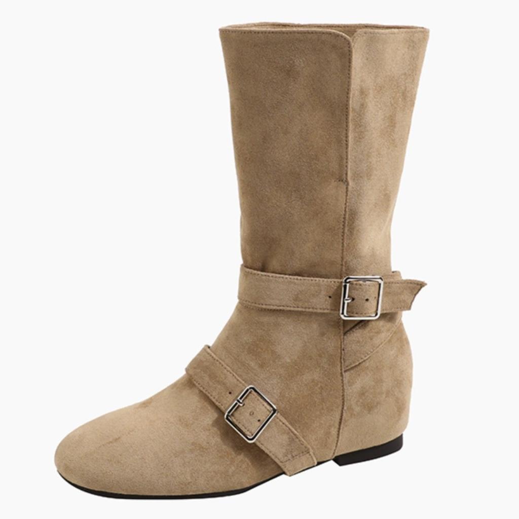 2025 season new fashion versatile Korean skinny leg boots western boots matte cowhide short boots women's cowboy boots