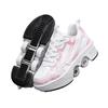 Double Row Quad Roller Skates for Teens-Retractable Wheels Lace-Up Leather Material Shoes Unisex Youth Gift