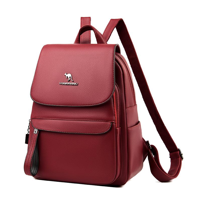 Casual Backpack for Women New Versatile Large Capacity Soft Leather Student School Bag Outdoor Travel Backpack Women's Bag