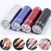 Mini 9 LED UV Light Lamp Flashlight UV Gel Adhesive Glue Curing Lamp Light Handheld Nail Dryer UV Flashlights Detector Nail Tool