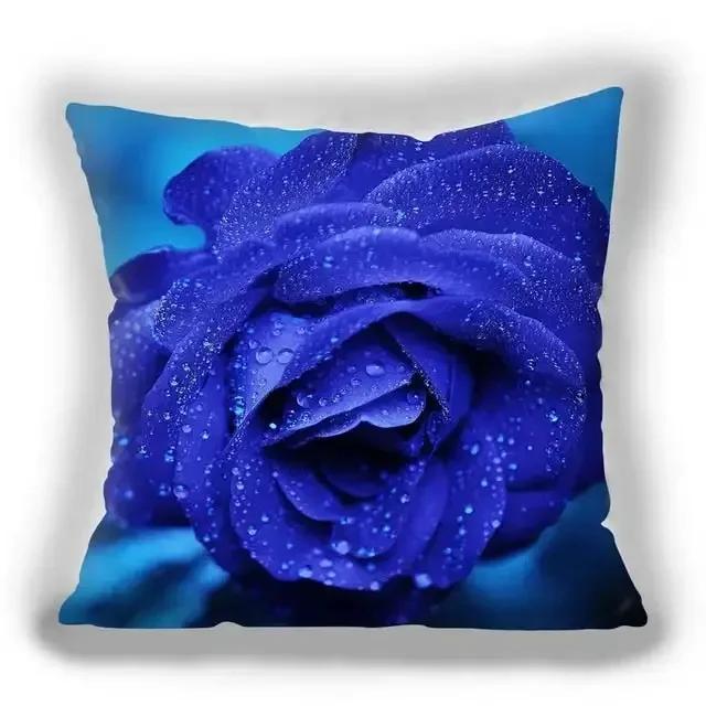 

Красная роза Цветок Наволочка для подушки Любовь Наволочка Квадратная Пара Необходимая Наволочка Спальня Домашнее украшение 66x66cm бордовый