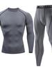 Men's 2025 Summer Outdoor Sports Long Sleeve Tight Fit Running & Cycling Set