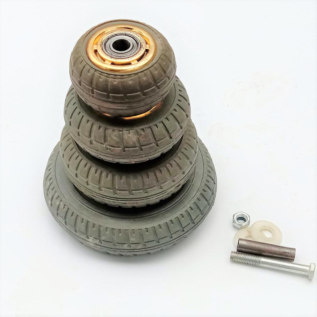 Heavy-Duty Silent Gray Rubber Swivel Caster Wheel