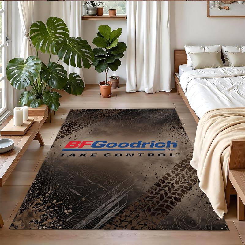BFGoodrich Print Crystal Velvet Plush Rug Wear?Resistant Anti?Slip Floor Mat For Indoor Household Decoration