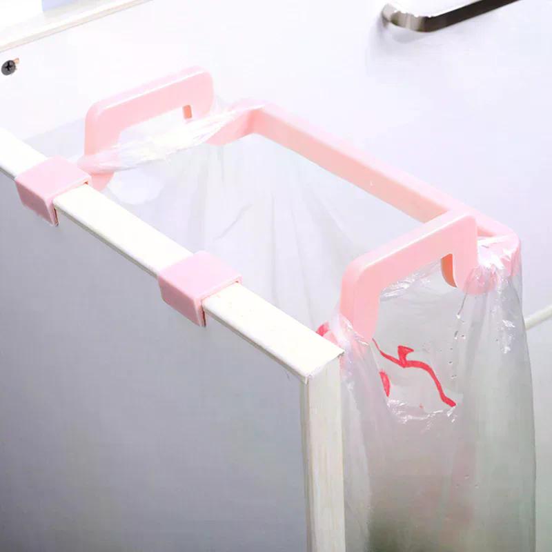 Trash Rack Storage Garbage Bag Holder Cupboard Door Back Kitchen Garbage Rubbish Bag Cabinet Hanging Kitchen Organizer