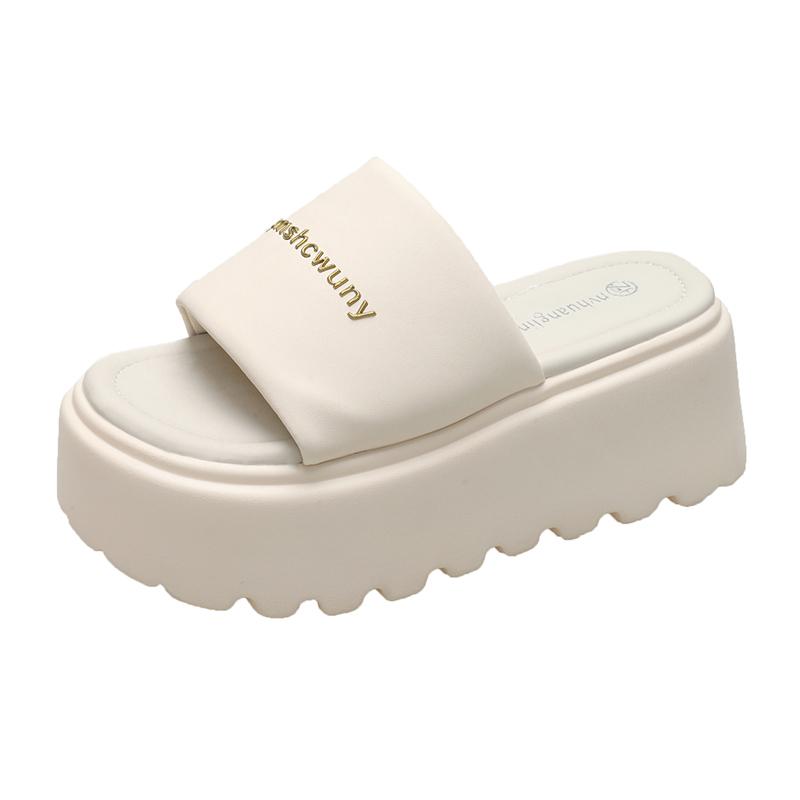 

Fashion 7CM Wedge Heels Sandals Women 2025 New Summer Slides Chunky Platform Slippers for Woman Thick Bottom Gladiator Sandalias Mujer 34