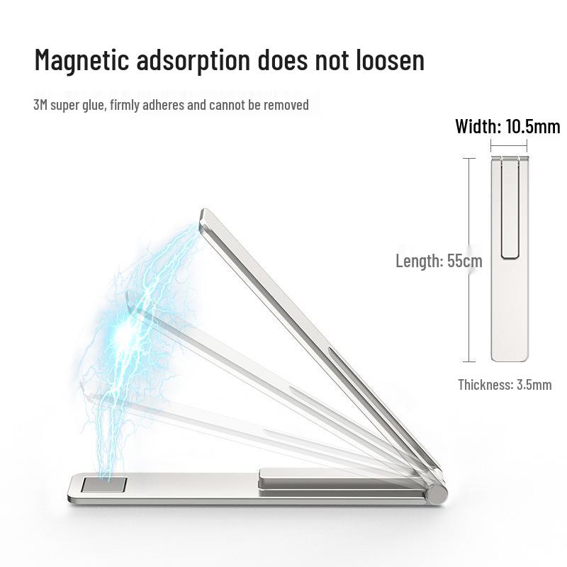 Ultra-Thin Metal Phone Stand: Compact Invisible Desktop Holder Sticker for Phone Cases