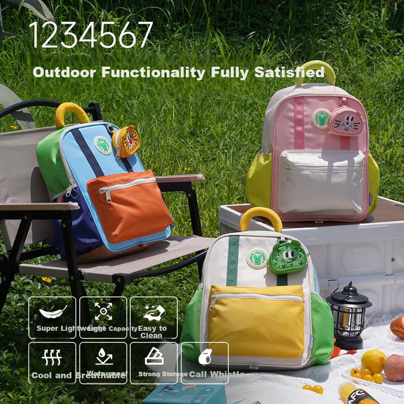 UEK Kindergarten Children 1-3-5 Years Old Boys and Girls Cartoon Baby Backpack Cute Pet Double Shoulder