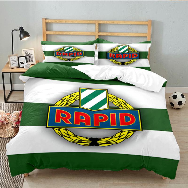 Native Spirit Rapid Ultras 3-teiliges Bettwäsche-Set, Ideal für 1 Bettbezug und 2 Kissenbezüge, Perfekt als Geschenk für Fans, Ideal für Schlafzimmer, Studentenwohnheim