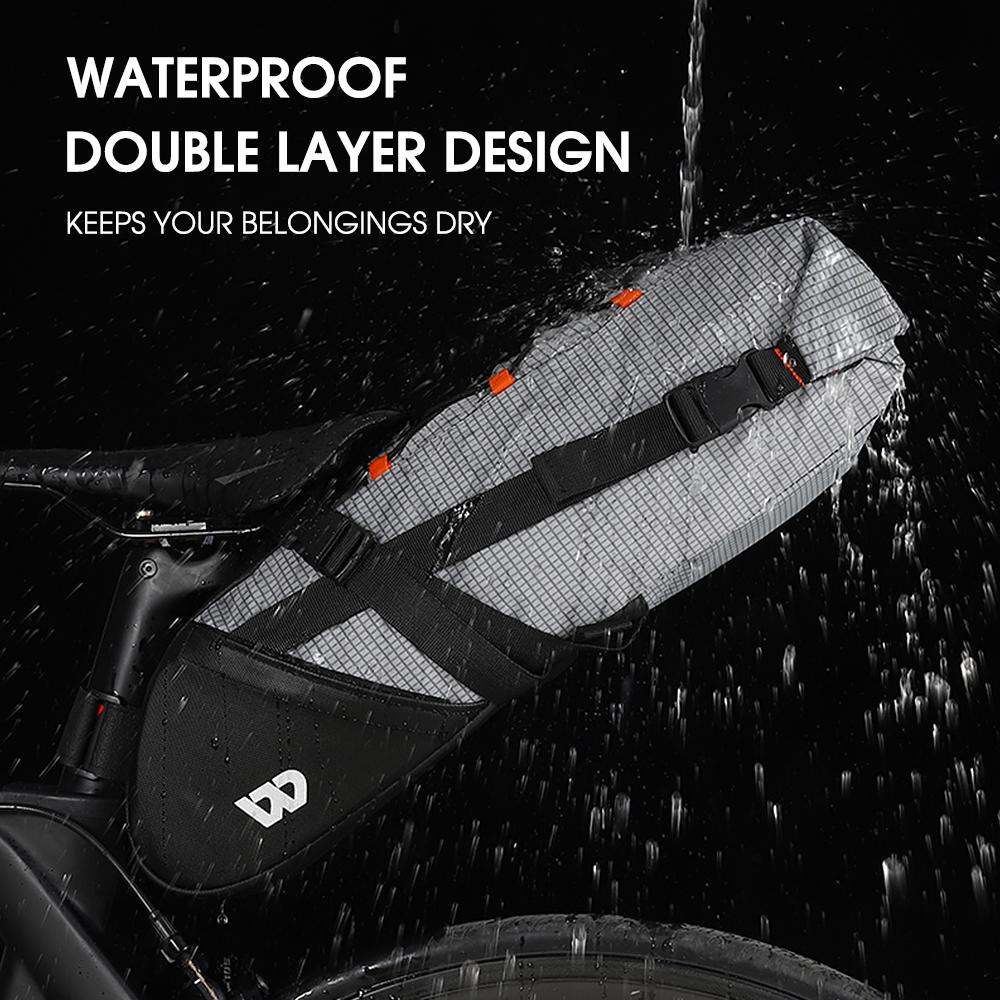 Waterproof Bike Saddle Bag 10L Bicycle Seat Bag Road Mountain Bike Tail Bag Bicycle Bag Pannier