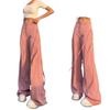 High-Waisted Drape Wide-Leg Women's Pants – Spring/Summer Fashion, Slimming, Casual, Floor-Length 