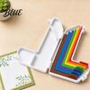 Color Coded Ruler 1 Set Alignment Guide Tool 7 Spacers 1/16 1/2 Inch for Spacing Crafts Precise Paper Crafting Card Making Scrapbooking DIY Kit with