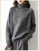 Women's 100% Pure Wool High Collar Raglan Sweater